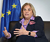 Maria Castillo-Fernandez, ambassador of the European Union (EU) to Korea, speaks with the Korea JoongAng Daily last week at the office of the EU delegation in Seoul. [PARK SANG-MOON]
