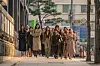 A scene from upcoming film 'Samjin Company English Class' where the female protagonists resolve a case of massive corruption in their company. [LOTTE ENTERTAINMENT]
