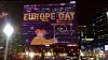 The building of the EU delegation in Seoul is lit up to celebrate the Europe Day on Sunday. [EU DELEGATION IN SEOUL]