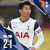 Son Heung-min is seen wearing the captain's armband in this Tottenham Hotspur match announcement. [SCREEN CAPTURE]