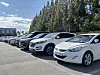 Cars are parked in Namyang, Gyeonggi, on Oct. 22. Most of them are either white- or black-colored cars. [SARAH CHEA]