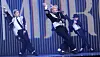 Boy band Oneus performs at a showcase on Tuesday for its fifth EP “Binary Code,' which dropped on the same day, at the Yes 24 Live Hall in Gwangjin District, eastern Seoul. The lead track “Black Mirror” is about people today who are controlled by their electronic devices. [ILGAN SPORTS]