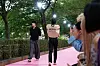 Models, wearing MÜNN, walk down the 250-meter (820-feet) runway of 'Seoul Fashion Road' at the western side of Seokchon Lake in Songpa District, southern Seoul, last Friday. [SEOUL METROPOLITAN GOVERNMENT]