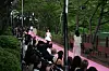 Models, wearing Wnderkammer, walk down the 250-meter (820-feet) runway of 'Seoul Fashion Road' at the western side of Seokchon Lake in Songpa District, southern Seoul, last Friday. [SEOUL METROPOLITAN GOVERNMENT]