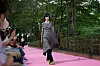A model, wearing a clothing line from Wnderkammer, walks down the 250-meter (820-feet) runway of 'Seoul Fashion Road' at the western side of Seokchon Lake in Songpa District, southern Seoul, last Friday. [SEOUL METROPOLITAN GOVERNMENT]