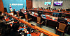 Government officials attend a cabinet meeting on Aug. 25. [BLUE HOUSE]