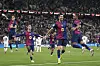 FC Barcelona celebrate duirng the Spanish Super Cup final against Real Madrid at King Abdullah Stadium in Saudi Arabia on Jan. 12. [AP/YONHAP]