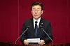 Democratic Party (DP) Chairman Lee Jae-myung speaks at a plenary session of the National Assembly in Yeouido, western Seoul, as the parliament was set to vote on a motion on his arrest over allegations of corruption and bribery Monday. [NEWS1]