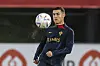 Portugal's Cristiano Ronaldo practices during his team's training session in preparation for the FIFA World Cup 2022 in Qatar at Cidade do Futebol in Oeiras, Portugal on Nov. 14. [EPA/YONHAP]