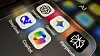 A mobile phone display shows the icons of AI apps Deepseek, Chatgpt, Copilot, Perplexity and Gemini in Berlin, Germany, on Oct. 31, 2025. [EPA/YONHAP]