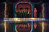 Players ″crack under pressure″ in this glass bridge set, created like a circus where players are the object of cruel entertainment. [NETFLIX]
