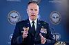 Pentagon spokesman Air Force Brig. Gen. Patrick Ryder speaks during a briefing at the Pentagon in Washington on Tuesday [AP/YONHAP]
