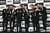 Boy band BTS poses for photos ahead of a press conference held on May 29, 2017, for receiving the Top Social Artist award at the 2017 Billboard Music Awards. [YONHAP]