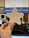 A module of star-shaped capsule that would carry deceased pet's ashes are made from polylactic acid — a biodegradable, bio-based plastic made primarily from renewable resources like corn starch or sugarcane. [LEE JAE-LIM]
