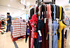 Umbrellas are displayed at a discount store in Seoul on Monday. Due to exceptionally heavy rain this year, retailers saw sales surge for seasonal products such as boots, raincoats and umbrellas. [YONHAP]