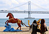 On Dec. 22, visitors at Gwangalli Beach in Suyeong District, Busan, pose for commemorative photos in front of a horse sculpture installed to welcome 2026 — also known as the byeong-oh year, or the year of the fire horse, based on the traditional sexagenary cycle. “Byeong” refers to the element of fire, which is symbolized by the color red, and “Oh” indicates the horse in the zodiac. [NEWS1]