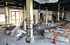 The demolition of a closed-down meat restaurant is underway in Mapo District, western Seoul, on March 10. [YONHAP]