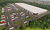 A rendering of the upcoming logistics center in Elwood, Illinois, constructed as part of the 'North America Project'' by CJ Logistics and the Korea Ocean Business Corporation [CJ LOGISTICS]