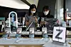 Employees try out Samsung Electronics' Galaxy Z Fold 3 and Galaxy Z Flip 3 at the KT Square in Jongno District, central Seoul, on Tuesday. Preorders for the two smartphones, Galaxy Watch 4 and Galaxy Buds 2 wireless earphones are taken from Tuesday to Aug. 23. Preorder customers will be given complimentary gifts and after-care discounts, and they will start receiving their orders on Aug. 24. Official sales start Aug. 27. [YONHAP]