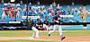 Inflatable characters are seen in the stands Sunday at Jamsil Baseball Stadium in Songpa District, southern Seoul, while the Doosan Bears face off against the Lotte Giants. The KBO last Thursday announced plans to continue no-spectator games for several more weeks after recent spikes in Covid-19 cases in Korea. [YONHAP]