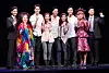 The cast of the musical ’Ghost“ poses for cameras at a press event at the D-Cube Arts Center in western Seoul on Thursday. [ILGAN SPORTS]