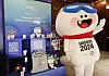 Gangwon 2024 Winter Youth Olympics mascot Moongcho poses for a photo at the opening event of its online merchandise store, in Seoul on Thursday. Chinese e-commerce giant AliExpress announced Thursday that they will host the official shop for the Gangwon 2024 Olympics exclusively on their site, selling Moongcho goods including dolls, badges, accessories and more. [YONHAP]