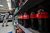 Bottles of Coca-Cola Zero Sugar are displayed at a discount mart in Seoul on Oct. 9. [YONHAP]