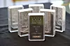 Silver bars are on display at the Korea Gold Exchange headquarters in Jongno District, central Seoul, on Tuesday. The price of silver has been on the rise, along with the stock price of companies related to silver. According to CNBC, the price of silver was at its highest point since 2013 on Monday morning hitting $29.7 per ounce. [YONHAP]