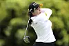 Park In-bee plays a shot from the 11th tee during her first round at the Women's World Championship at Sentosa Golf Club in Singapore on Thursday. [AP/YONHAP]