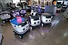 Three different Neubility's Neubie robots are parked at the company's headquarters in Seongdong District, eastern Seoul [CHO YONG-JUN]