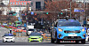 Cars competing in the 2021 Hyundai Motor Group Autonomous Driving Challenge navigate the roads of Sangam-dong in Mapo District, western Seoul, on Monday. Teams of graduate and undergraduate students developed their own autonomous driving systems to compete, judged by which car drives the fastest and safest through the 4-kilometer (2.5 mile) route in Sangam-dong's self-driving test bed area. KAIST's KI-Robotics team won first place. [NEWS1]