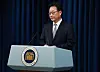 Wang Yun-jong, new third deputy national security adviser, speaks in a press briefing at the Yongsan presidential office in central Seoul on Wednesday. [JOINT PRESS CORPS]