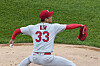 St. Louis Cardinals starting pitcher Kim Kwang-hyun delivers during the first inning of an interleague baseball game against the Chicago White Sox in Chicago on Sunday. [AP/YONHAP]