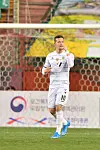 Stanislav Iljutcenko celebrates after scoring for the Jeonbuk Hyundai Motors against the Pohang Steelers at the Pohang Steel Yard Stadium in Pohang, North Gyeongsang on Tuesday. [NEWS1]