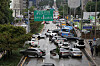 Cars are left abandoned in Seocho District, southern Seoul, on Tuesday after heavy rain on Monday. [NEWS1]