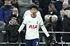 Tottenham's Son Heung-min reacts during a Premier League match against Arsenal at Tottenham Hotspur Stadium in London on Sunday. [AP/YONHAP]
