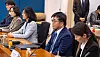 Yun Hyun-soo, director-general for climate change, energy, environmental and scientific affairs at the Foreign Ministry, second from right, attends the negotiation with Japan on Friday. [YONHAP]