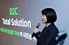 Lee Yoon-sook, head of the Naver Forest CIC division, speaks during a press event held Thursday at Coex in southern Seoul. [NAVER]