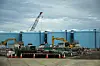 File photo taken on Oct. 12, 2017 shows huge tanks that store contaminated radioactive wastewater at the Fukushima Daiichi nuclear plant in Fukushima prefecture, Japan. [XINHUA/YONHAP]
