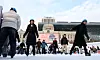 Visitors to the Seoul Plaza ice rink in Jung District, central Seoul, enjoy ice skating on Friday, the opening day. [NEWS1]
