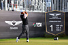 Tom Kim tees off on the 1st hole during the Pro-Am prior to the Genesis Scottish Open at The Renaissance Club in North Berwich, Scotland on July 12.  [GETTY IMAGES]