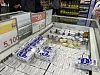 Little Korean-made banana-flavored milk is left compared to local dairy products in the fridge at Emart branch in Khan Uul District in Mongolia on April 14. [LEE SOO-JUNG]