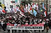 Members of the Korean Confederation of Trade Unions (KCTU) stage a rally in front of the National Assembly in western Seoul in support of the trucker strike. [NEWS1]