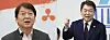 People Power Party Rep. Ahn Cheol-soo before, left, and after, right, his presumed semi-permanent eyebrow procedure. [YONHAP]
