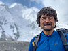 Mountaineer Kim Hong-bin is seen at base camp before climbing Broad Peak on July 19. Kim went missing during his descent from the apex. [YONHAP]