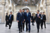 President Yoon Suk Yeol, center, visits the Swiss Federal Institute of Technology in Zurich on Thursday, as he wrapped up a four-day trip to Switzerland. [JOINT PRESS CORPS]