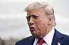 U.S. President Donald Trump speaks with reporters before departing the White House on his way to attend the G7 Summit in Washington on June 15. [AP/YONHAP]