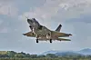 The Korean 4.5-generation fighter jet KF-21 makes its first maiden flight in Sacheon, South Gyeongsang, in July 2022. [DEFENSE ACQUISITION PROGRAM ADMINISTRATION]