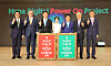 Attendees pose for a photo at Hana Financial Group's ″Hana Digital Power On″ launch ceremony held at the group’s headquarters in Jung District, central Seoul, on Monday, including Hana Financial Group Chairman Ham Young-joo, third from right; British Ambassador to Korea Colin Crooks, second from left,; and FSS Governor Lee Bok-hyun, third from left. [HANA FINANCIAL GROUP]