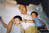 A photo of former president Chun Doo Hwan, center, and his two grandsons was shared by his grandson Chun Woo-won on Tuesday. [SCREEN CAPTURE]